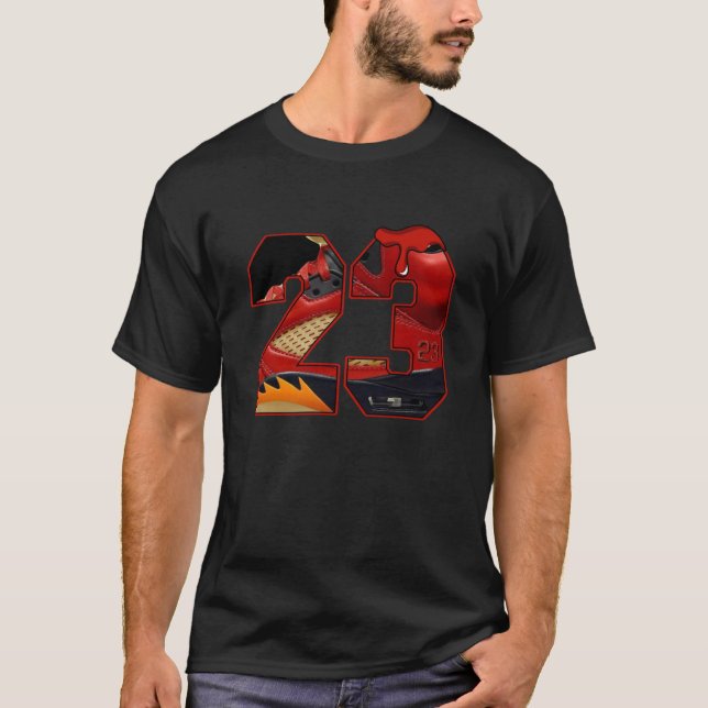 Camiseta Dunk On Mars 5s Streetwear Number 23 5 Mars For He (Frente)