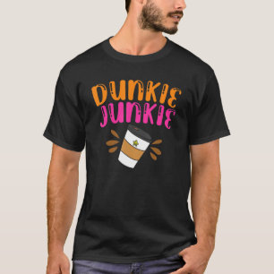 Camiseta Dunkie Junkie Women Funny Letter Love Coffe Saying