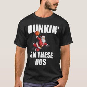 Camiseta Dunkin' Nestas Piranhas Funny Santa Esqueleto Dunk