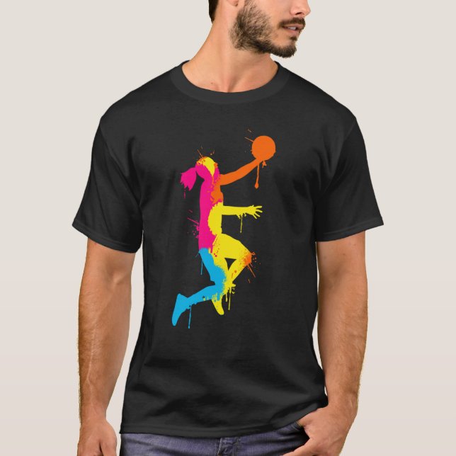 Camiseta Dunking basketball player basket basketball player (Frente)