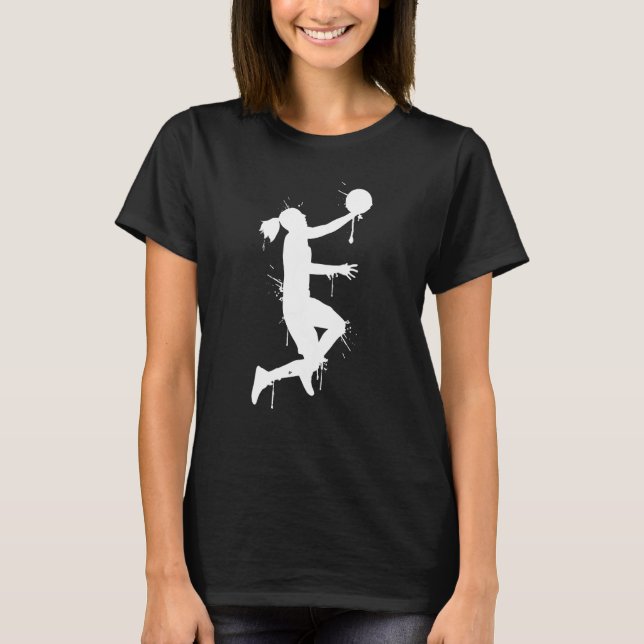 Camiseta dunking basketball player team basketball player (Frente)