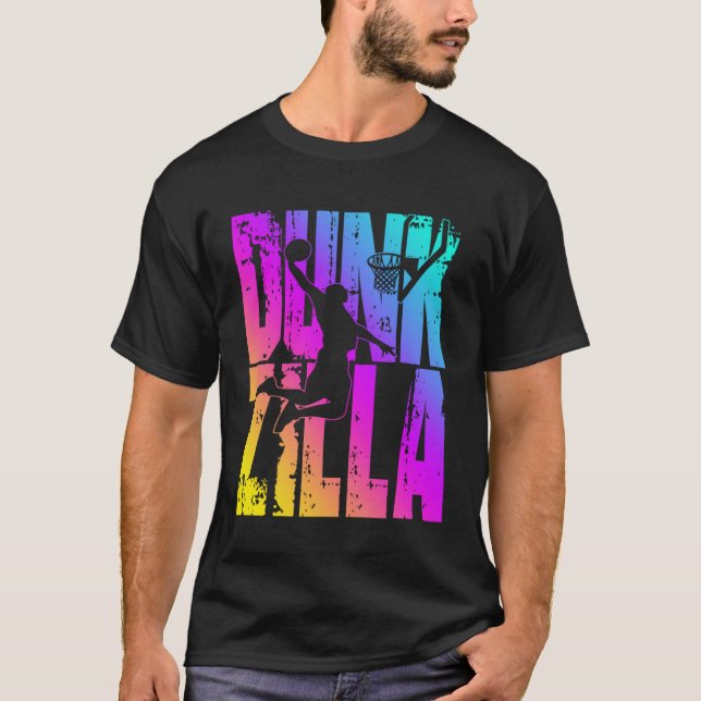 Camiseta Dunkzilla Basketball Player Basketballer Sports Du (Frente)