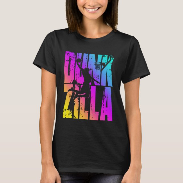 Camiseta Dunkzilla Basketball Player Basketballer Sports Du (Frente)