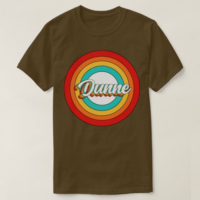 Camiseta Dunne Name Shirt Vintage Dunne Circle (Frente do Design)
