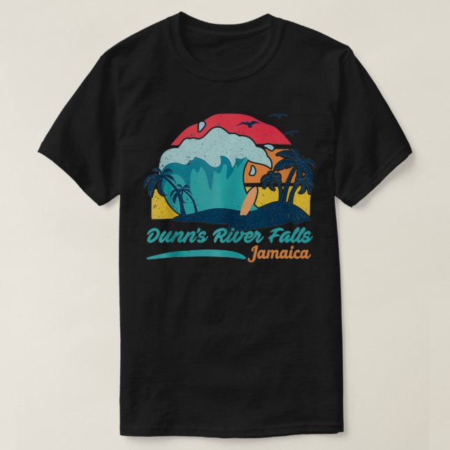 Camiseta Dunns River Falls Jamaica Beach Summer Surfing Pal (Frente do Design)