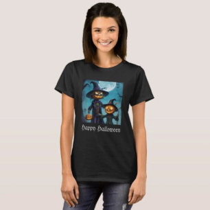Camiseta Duo de Abóboras Assustadoras de Halloween