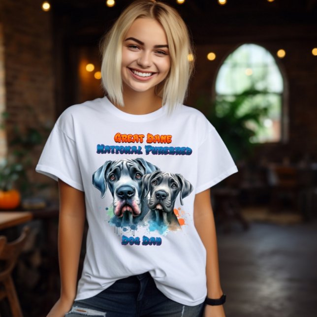 Camiseta Duo Dinâmico: Grande Dane - Cachorro Nacional Pure (Criador carregado)