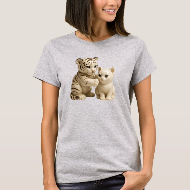 Camiseta Duo Félins Adorables (Frente)