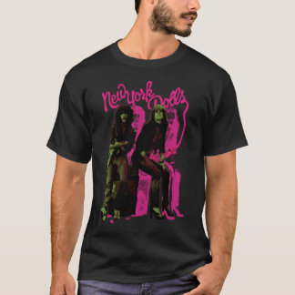Camiseta Duo New York Dolls Neon Glam Punk Design Retro