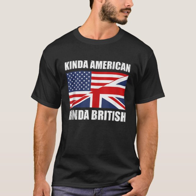 Camiseta Dupla cidadania Reino Unido Tipo americano Briti (Frente)