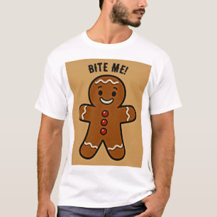 Camiseta Dupla Dramática de Biscoito de Gengibre: Me Morda