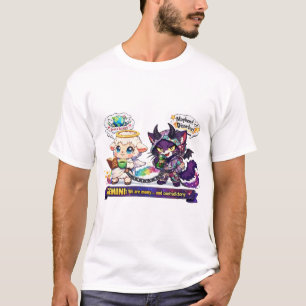 Camiseta Dupla Personalidade do Zodíaco de Gêmeos: Anjo Cor