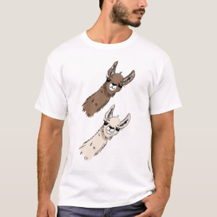 Camiseta Duplas cabeças de Llama