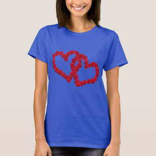 Camiseta Duplo coração, namorada Dia de os namorados