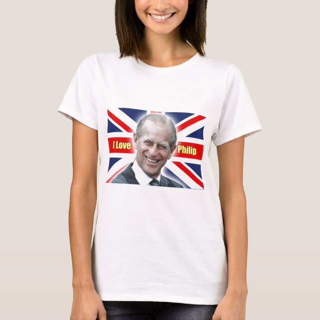 Camiseta Duque de Einburgh - Eu amo Philip (Frente)