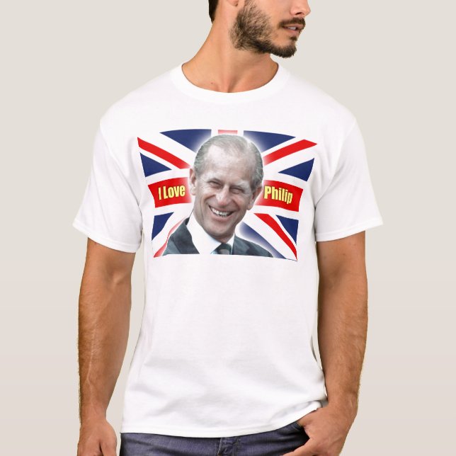 Camiseta Duque de Einburgh - Eu amo Philip (Frente)