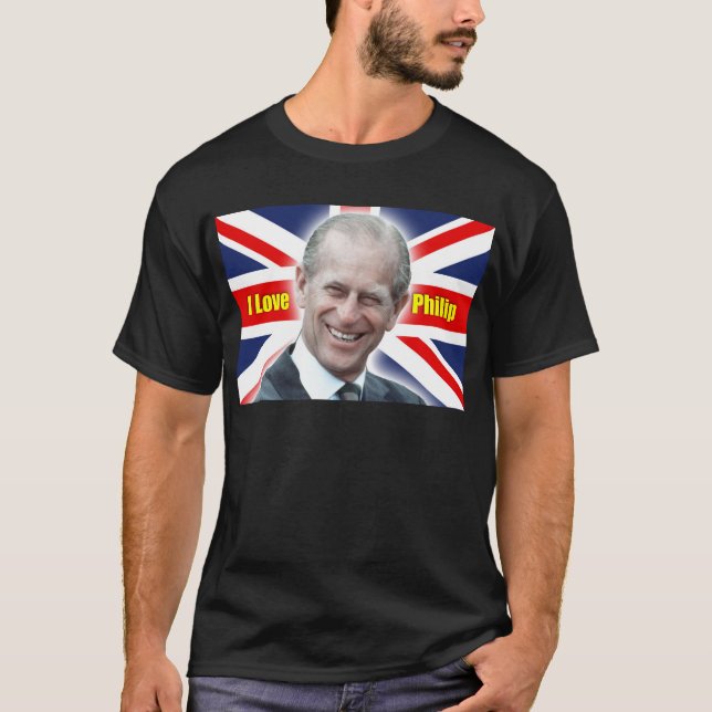 Camiseta Duque de Einburgh - Eu amo Philip (Frente)