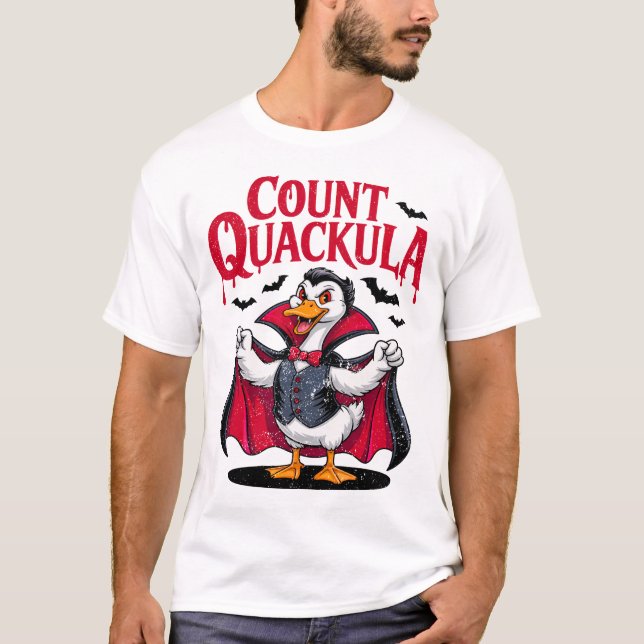 Camiseta Duque do Dia de as Bruxas engraçado Quackula (Frente)