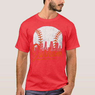 Camiseta Durham Baseball Skyline Bull City Funny Baseball L