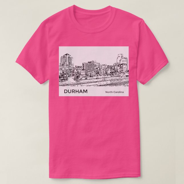 Camiseta Durham North olina (Frente do Design)