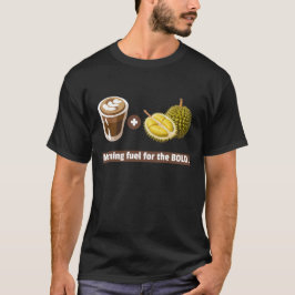 Camiseta Durian + Café: Combustível Manhã para Negrito