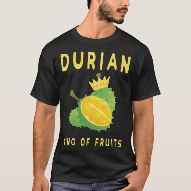 Camiseta Durian Fruta King of Fruta Gift Ideia para Homens  (Frente)