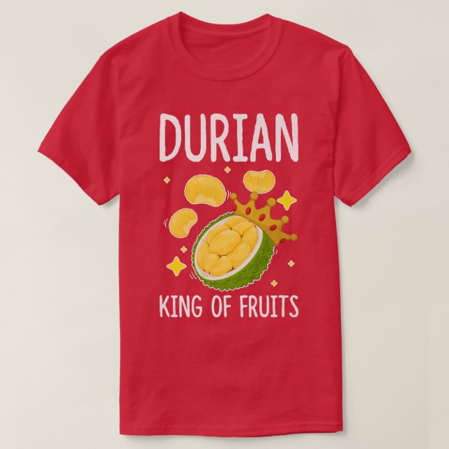 Camiseta Durian King Of Fruta Funny Fruta Lover Design Fru (Frente do Design)