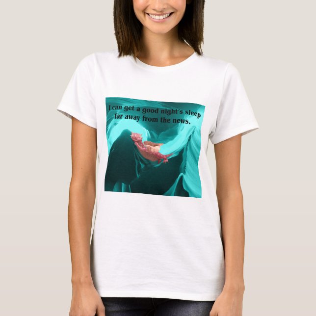 Camiseta Durma bem longe das notícias (Frente)