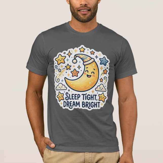 Camiseta Durma Bem Lua & Estrelas – Celestial Caprichoso Cr (Frente)