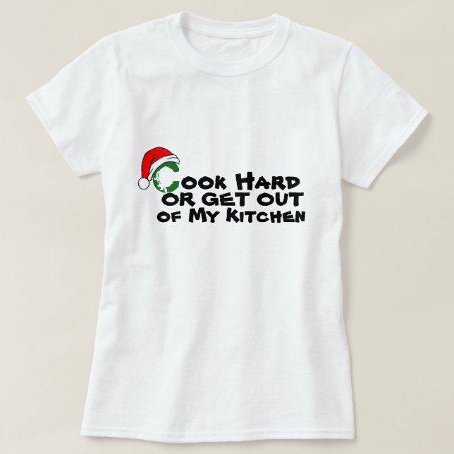 Camiseta Duro Cook Sai da cozinha Feliz Natal (Frente do Design)