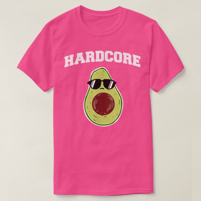 Camiseta Duro Core Avocado Engraçado Avocado Com Óculos De  (Frente do Design)