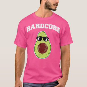 Camiseta Duro Core Avocado Engraçado Avocado Com Óculos De 