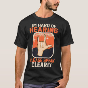 Camiseta Duro de Audição de Sensibilização dos Deficientes 
