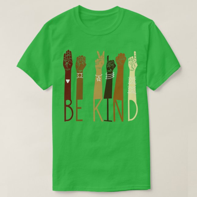 Camiseta duro De Audição Imparada Seja gentil (Frente do Design)