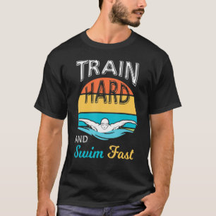 Camiseta Duro De Comboio E Natação Fas Nadadores Engraça
