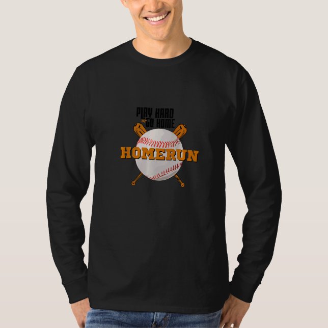 Camiseta Duro de Jogada de Baseball da Equipe de Esporte do (Frente)
