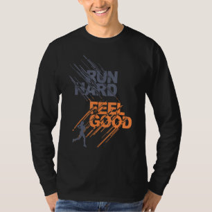 Camiseta Duro de meia-maratona parece bom 26 2 13 1 em exec