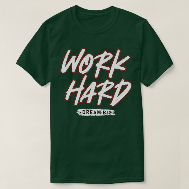 Camiseta Duro de trabalho 19 (Frente do Design)