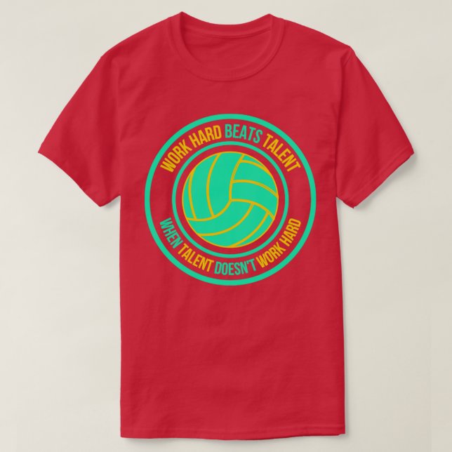 Camiseta duro de trabalho bate talento quando talento não t (Frente do Design)