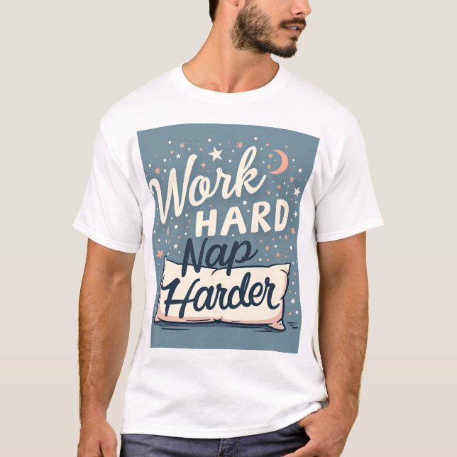 Camiseta Duro de trabalho mais forte (Frente)