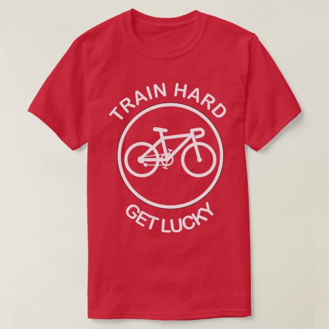 Camiseta Duro de trem tem sorte MTB Engraçado (Frente do Design)