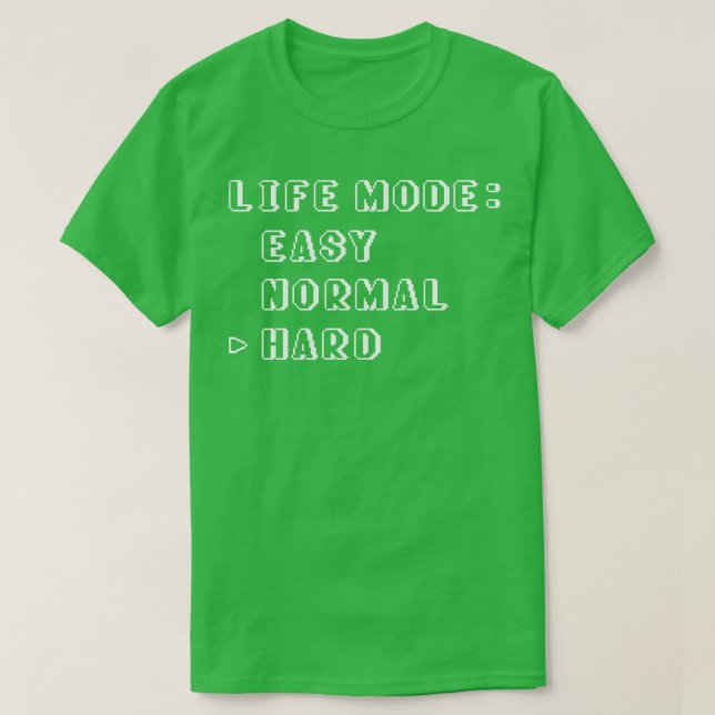 Camiseta Duro do modo de vida (Frente do Design)