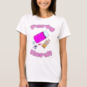 Camiseta Duro do Slumber Party Engraçado Diversão de Cartoo