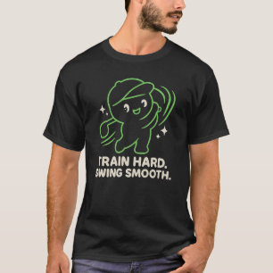 Camiseta Duro do trem. Camisa-T de Motivação Suave do Golfe