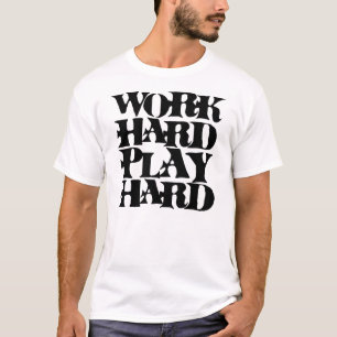 Camiseta Duro duro do jogo do trabalho - preto