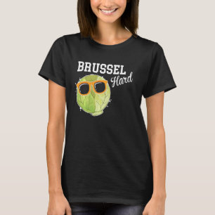 Camiseta Duro Funny Vegan Vegetable Pun Pun Brussel Couve