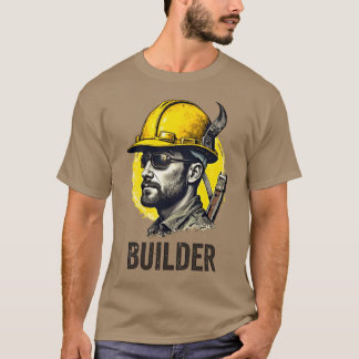 Camiseta Duro Hat do Trabalhador de Construção Vintage