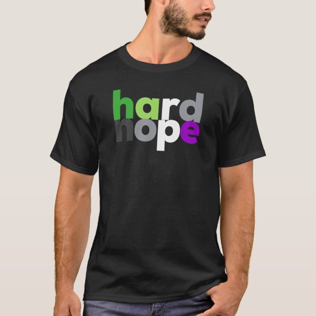 Camiseta duro nope Funny Aroace Pride, LGBT Aro Aromt (Frente)