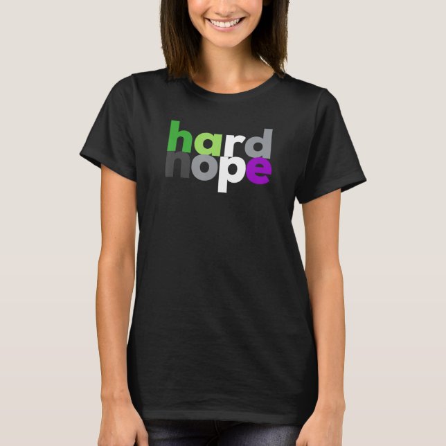 Camiseta duro nope Funny Aroace Pride, LGBT Aro Aromt (Frente)
