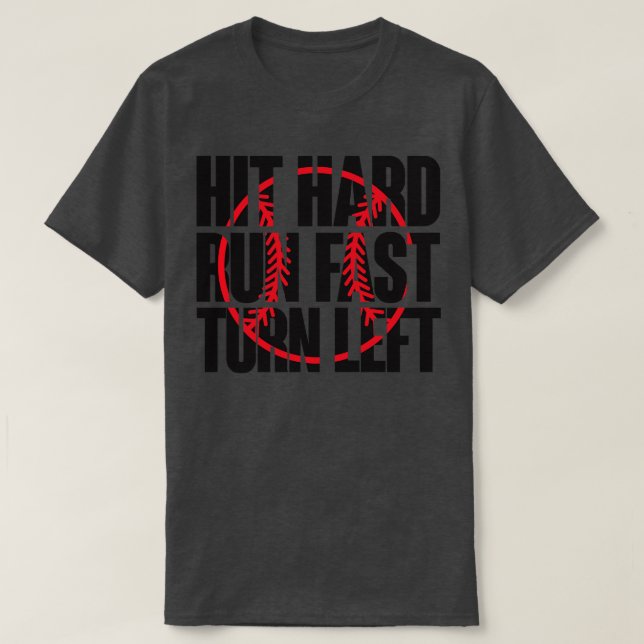 Camiseta Duro rodar rápido à esquerda (Frente do Design)